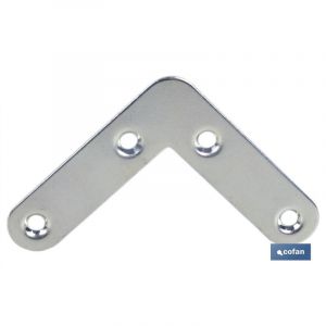 &Eacute;querre m&eacute;tallique plate de 40 mm en acier zingu&eacute; pour le renforcement de meubles