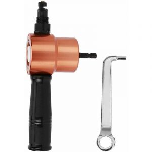 [JAMAIS UTILIS&Eacute;]Double T&ecirc;te M&eacute;tal Drap Grignoteur, Coupe-Grignoteuse &agrave; Double T&ecirc;te en M&eacute;tal, Outil de Coupe &agrave; Grignotte Accessoire pour Perceuse