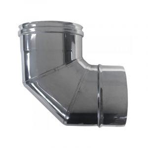 Cheminee double paroi isole courbe 90 inox dn 80/130