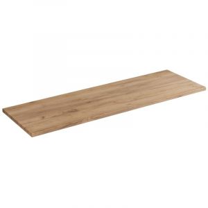 Plan vasque NALYA 140 cm &ndash; Ch&ecirc;ne clair &ndash; Plateau bois pour grand meuble suspendu