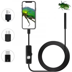 Endoscope USB Android 2 MP CMOS HD, cam&eacute;ra inspection c&acirc;ble serpent rigide smartphone/tablette (2 m)