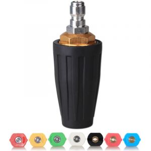Buse turbo pour nettoyeur haute pression, buse rotative et 7 pointes, 35MM, 4000 Psi, kit jet pour nettoyeur haute pression, rotabuse haute