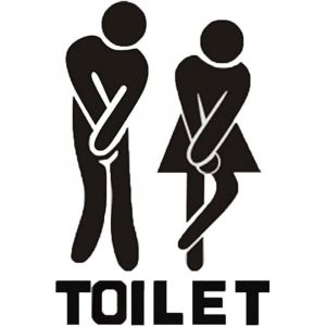 BEBUSINGOTO Homme Femme Salle De Bains Toilette Salle De Bains WC Signe Diy Amovible Toilette Porte Stickers D&eacute;coration Murale pour Salle De Bains