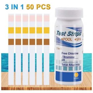 Bandelettes de test de duret&eacute; de l'eau - Kit de test rapide et facile avec 50 bandelettes &agrave; 0-425 ppm Test de duret&eacute; totale de calcium et de