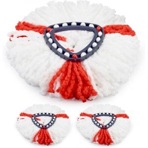 Recharges de t&ecirc;tes de balai compatibles avec Vileda Turbo EasyWring and Clean - T&ecirc;tes de rechange en microfibre avec franges pour Vileda Easy&Clean