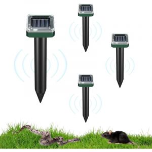 S-giant - Répulsif Solaire pour Taupes (4 Packs), répulsif pour Les Taupes, répulsif Taupe Solaire étanche, Anti-Taupe ultrasons solaires, répulsif