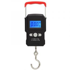 UlisemBalance de P&ecirc;che,50kg Balance pour Le Bagage Suspendu,Balance P&ecirc;che &eacute;lectronique avec &eacute;cran LCD R&eacute;tro&eacute;clair&eacute;,Convient pour la P&ecirc;che en Plein