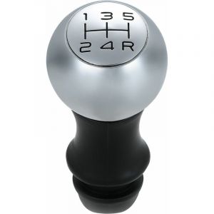 Pommeau de levier de vitesse chrom&eacute; adaptateur de levier de t&ecirc;te manuel Transmission &agrave; 5 vitesses adapt&eacute; pour Peugeot 106 206 207 306 307 407 408 508