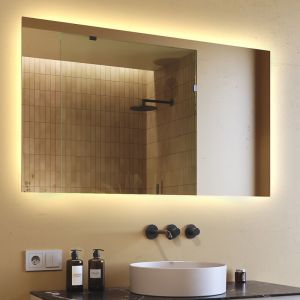 Artforma - Miroir led Lumineux 120x70 cm de Salle de Bain Mural AmbientLine avec éclairage Blanc Chaud 3000K L58