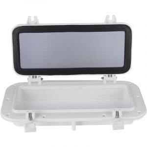 Jeffergarden 400x200 Hublot Rectangulaire Anti Ultraviolet Hublot Fenêtre Port Trou Verre pour Marine Bateau Yacht