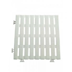 Desineo - Pack 50 dalles caillebotis anti-dérapants 30 cm carré blanc (50 pièces) pvc étanche pour tous milieux humides