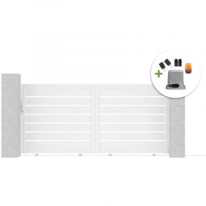 Portail coulissant 3m VOGEL H.140cm + Motorisation TANKER C600