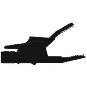 Pince crocodile isolee 4mm 34A - noir (AK2B 2540) HM3401S RI1097