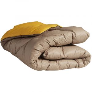 &Eacute;dredon gonflant bicolore taupe-or Terre de Nuit 90x150