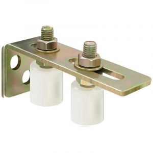 Rouleau Guide Coulissant Nylon R&eacute;glable Avec Support Colonne Montante L Pour Portail