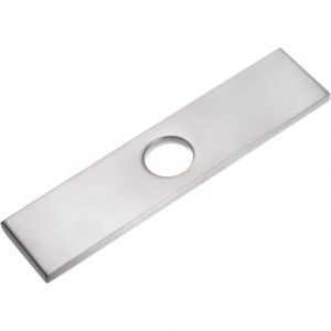 Sollbry - Couvercle de Trou d'Évier de 10 Pouces, Plaque de Pont pour Évier de Salle de Bain 3 à 1 Trou, Plaque de Rosace de Robinet Rectangulaire,