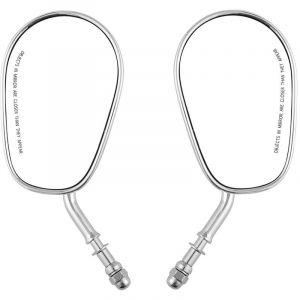 Ensoleille - Rétroviseur moto rétroviseur Harley rétroviseur haut de gamme entièrement en métal rétroviseur Harley Couleur argent