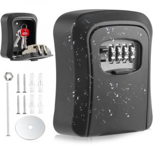 (ABS L) Boite a Clef Grande Capacit&eacute;, &Eacute;tanche et Antirouille Boite a Clefs Securisee Exterieur, Boite a Cl&eacute; avec Code pour Usage Int&eacute;rieur et