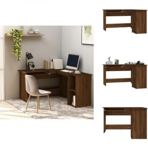 Vidaxl - Bureau d'angle chêne marron 120x140x75 cm bois d'ingénierie - Bureau D'angle - Bureau Moderen - Bureau Informatique - Meuble De Bureau