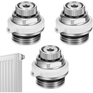 Udbrud Vanne de radiateur &agrave; Purge Automatique, 10 Pi&egrave;ces Vanne de Purge BSP 1/2" Soupape &Eacute;vacuation &agrave; Air &Eacute;vent Automatique en Laiton &agrave; Air &agrave; Coupure