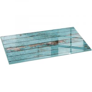 Plaque en verre Chemin&eacute;e Protecteur de Sol Sous la Chemin&eacute;e Verre Tremp&eacute; Protection Thermique Planches de style rustique 125x50 cm