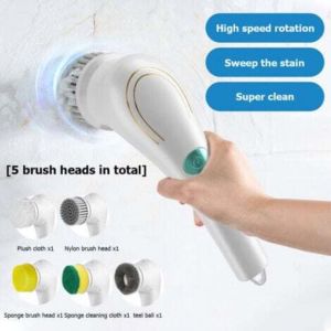 Brosse Nettoyage Electrique Scrubber Set: Brosse Nettoyage Portable Batterie Rechargeable Spin Scrubber Kit Brosse Nettoyage Cuisine Salle Bain
