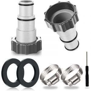 2PCS Adaptateur Tuyau Piscine, Adaptateur Piscine, Adaptateur pour Piscine, Adaptateur Tuyau Piscine, Adaptateur Tuyau pour Pompe, Raccord pour Tuyau