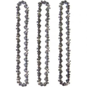 Lot de 3 Cha&icirc;nes d'&Eacute;lagueuse sur Perche pour Guide-Cha&icirc;ne de 10" (25 cm), 40 Maillons d'Entra&icirc;nement, Faible Rebond, Compatibles avec Black & Decker,