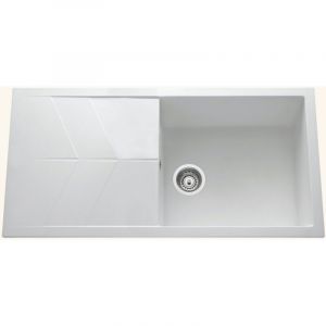 Vier granit blanc EWI nova 1 grand bac 1 égouttoir