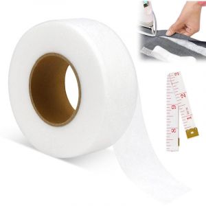 Bande Thermocollante Vetement 30mm x 64m, Ourlet Thermocollant Pantalon, Ourlet Facile Sans Couture, Ruban Thermocollant pour Ourlet Rideaux, Bande