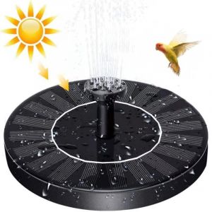 Pompe De Fontaine Solaire De Bain D'oiseau, Pompe De Fontaine Solaire Flottante Avec 4 Buses Pour Le Bain D'oiseau, Jardin, Étang, Piscine, Extérieur