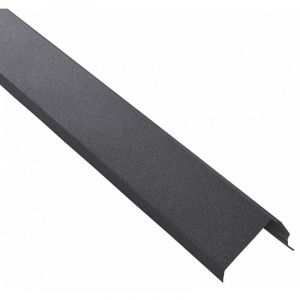 Bande de rive toiture acier galvanis&eacute; laqu&eacute; mat aspect tuile L1,20 m - Coloris - Gris anthracite mat, Longueur - 1,20 m