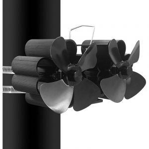 Ventilateur De Chemin&eacute;e Pour Po&ecirc;le &Agrave; Bois &Agrave; 8 Pales, Ventilateur De Po&ecirc;le &Agrave; Double Moteur, Ventilateur Mural/de Bureau, Ventilateur De Tuyau De Po&ecirc;le