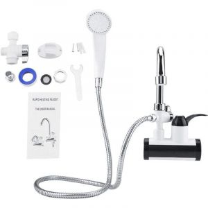 Chauffe-eau &eacute;lectrique Robinet &eacute;lectrique instantan&eacute; Chauffe-eau chaude et froide Robinet de chauffage sans r&eacute;servoir Pommeau de douche avec