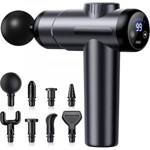 Muscle Pistolet Masseur, Pistolet Massage Musculaire avec 99 Niveaux R&eacute;glables et 8 T&ecirc;tes de Massage, Masseur Musculaire Professionnel avec &eacute;cran LCD