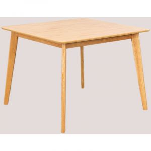 Table pour Salle à Manger Carrée en mdf (100x100 cm) Kerhen Sklum Bois Naturel Bois Naturel