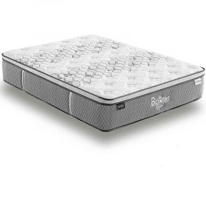 Matelas Bi confort Sampur paisseur 32 cm - Mémoire de forme - Ressorts ensachés - Duo confort souple ferme - 140x190 cm - Blanc