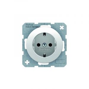 Hager 47432089 type f blanc prise de courant Berker