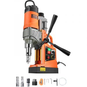 VEVOR Perceuse magnetique, 1450 W, perceuse electrique portable, diametre dealesage 40 mm, 12500 N, 800 tr/min, avec vitesse variable, pour