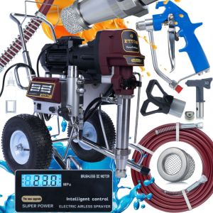 Zenthril Infinity LP Station de Pulv&eacute;risation Airless &ndash; 4000W, 20MPa, 10L/min, Buse 0,043" Moteur Brushless Double Pistolet Pour Peinture et Enduit