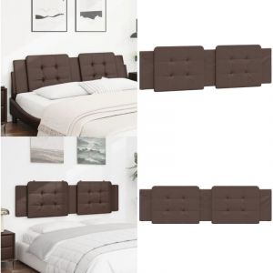 Vidaxl - Coussin de tête de lit marron 180 cm similicuir - Tête De Lit - Coussin Têtière - Simuli Cuir - Oreiller Lit - Décoration Chambre - Home &