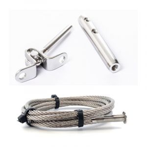 Câble inox 4mm 3M serti 1 coté + 1 tendeur articulé