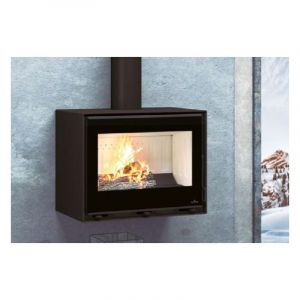 Bronpi - Poêle à bois suspendu Cairo 70 Box 12 kW Foyer en vermiculite - Avec kit ventilation