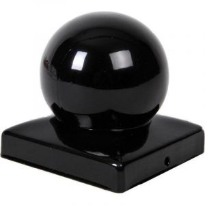 Chapeau de poteau sphérique noir pour poteaux 9x9 cm - Par pièce