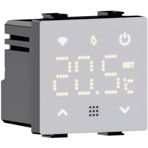 ETTROIT Thermostat programmable int&eacute;gr&eacute; 230V &eacute;cran tactile compatible support Plana (2 modules) - EV4102