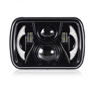 Phare LED rectangulaire 7 pouces, avec feux route/croisement, clignotants DRL, étanche IP67, compatible Jeep, Ford, Chevrolet, GMC, 1 paquet
