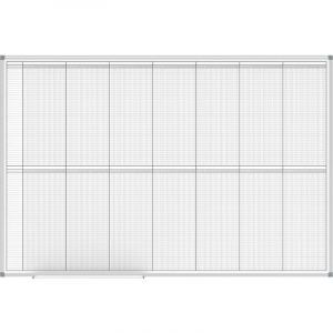 Maul - Tableau planning, planning annuel, 2 x 6 mois, largeur