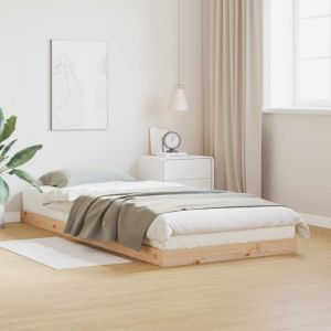 Torana - Cadre de lit surélevé Naturel 90 x 210 cm Bois de pin massif