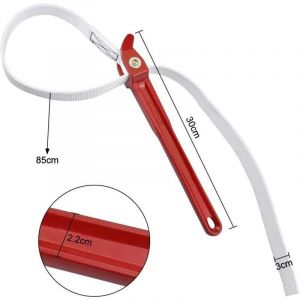 Cl&eacute; &agrave; Sangle Universel Cl&eacute; &agrave; Sangle en Caoutchouc Sangle de Filtre &agrave; Huile de 85CM Cl&eacute; pour Ouvre-Bocal Tracteur Filtre &agrave; Huile Pomme de Douche