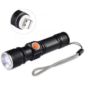 Mini Torche T6 Led Taskable Cree Zoom 3 Modes Rechargeable Usb Torche électrique